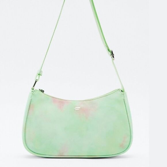 Fabletics MZ Mini Shoulder Bag Aloe Ethereal Tie-Dye Print Adjustable Strap - Picture 2 of 16